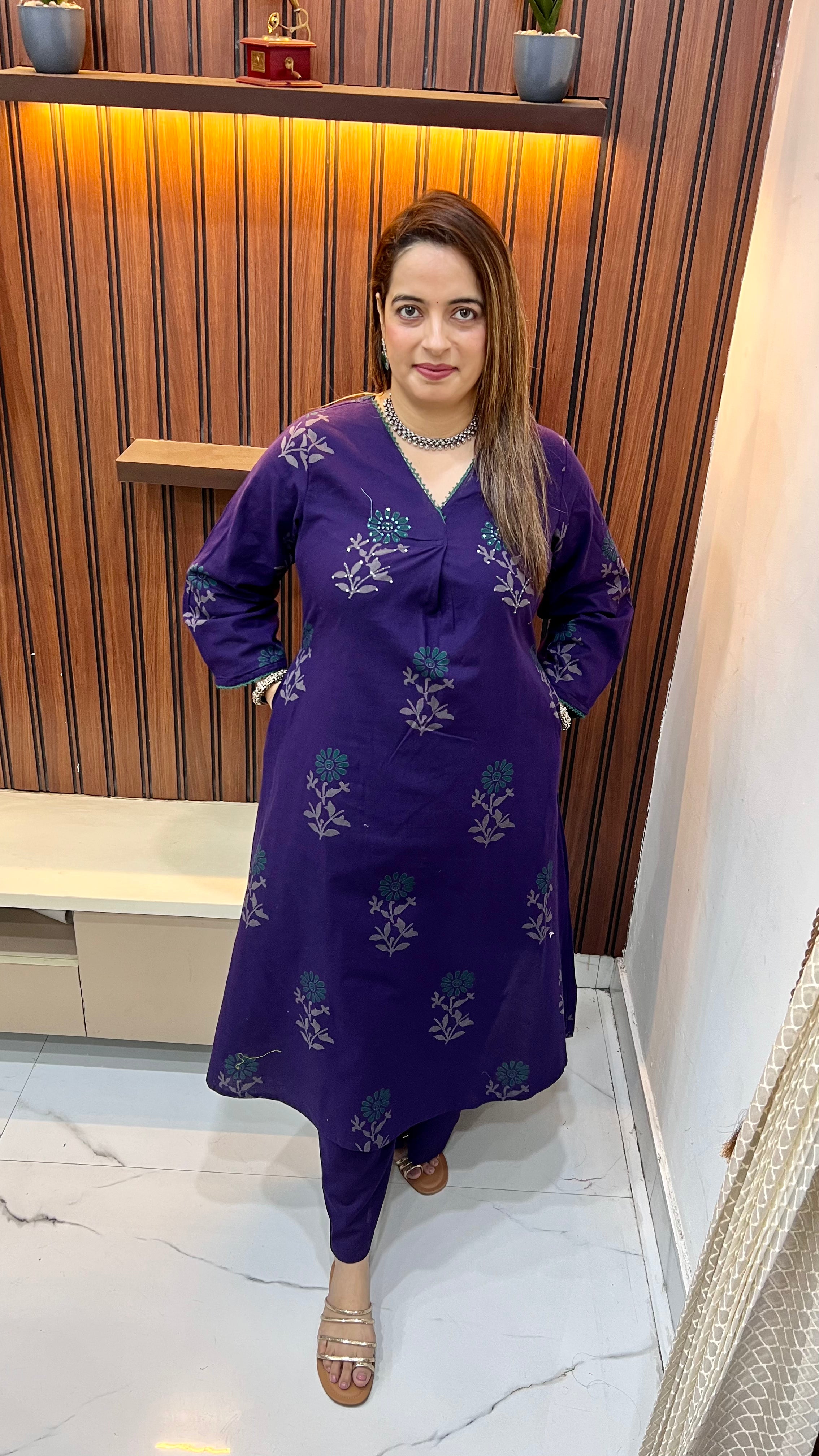 Handloom Cotton A-Line Co-ord Set with Both Side Pockets
