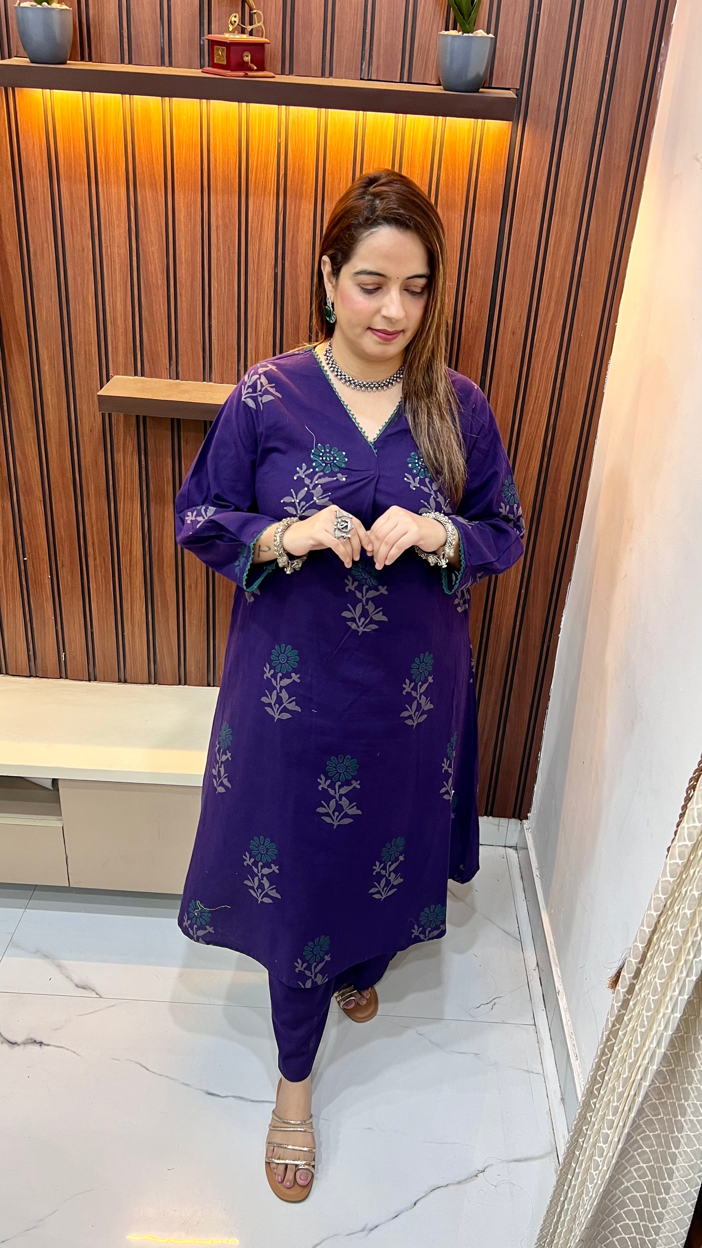 Handloom Cotton A-Line Co-ord Set with Both Side Pockets