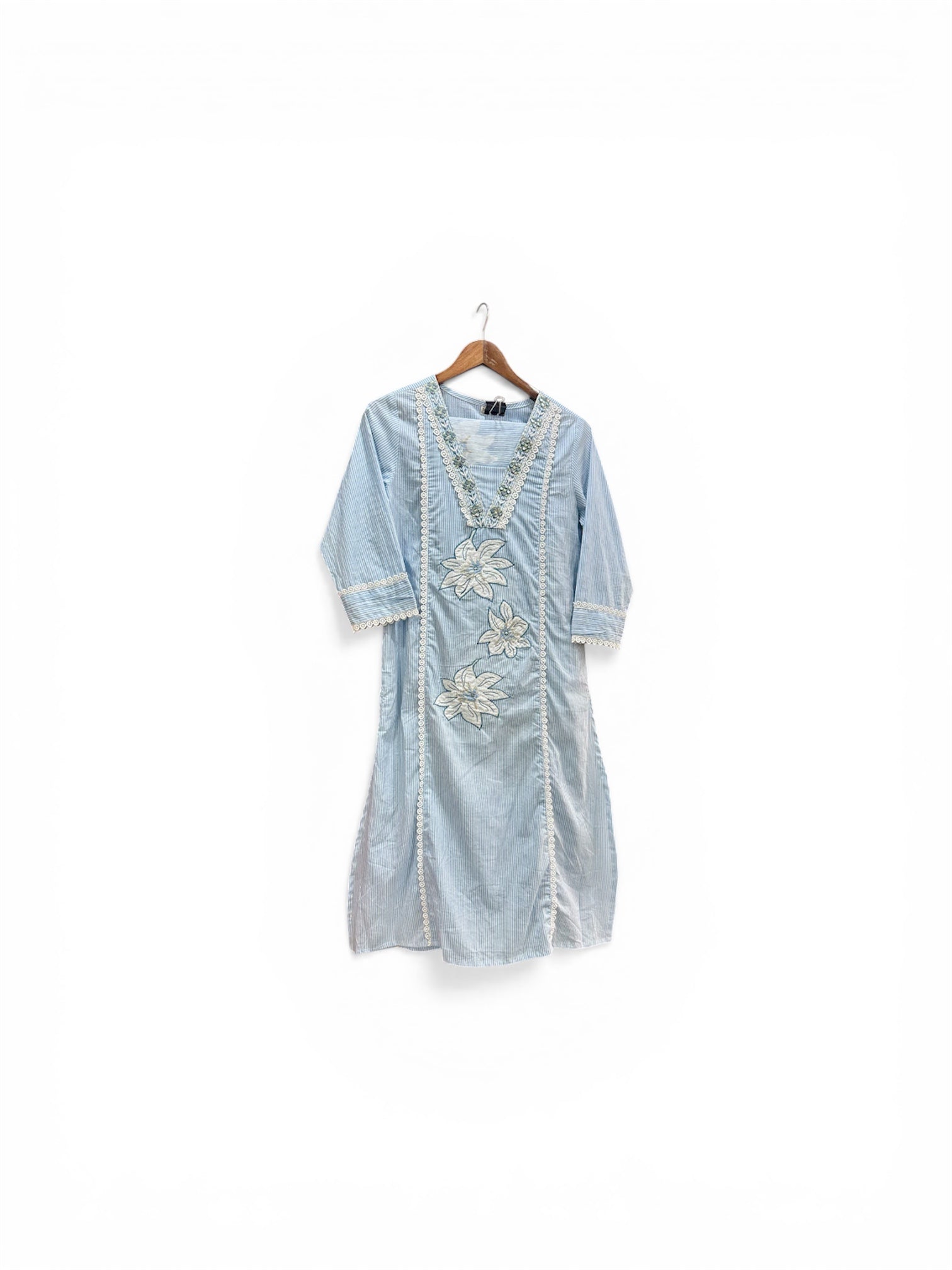 Pure Cotton Suit with Appliqué Work ✨