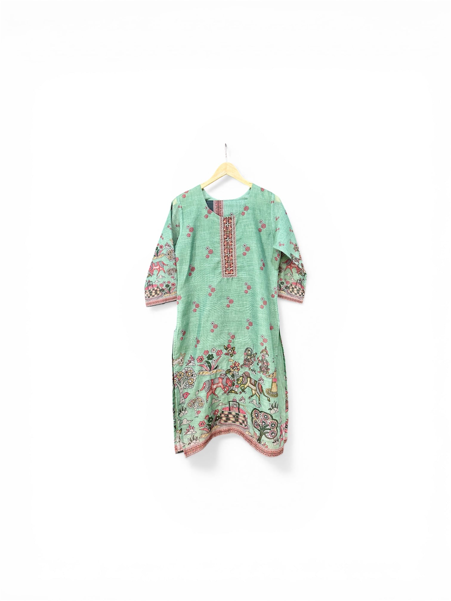 Kota Doria Digital Print Suit with Hand Embroidery ✨