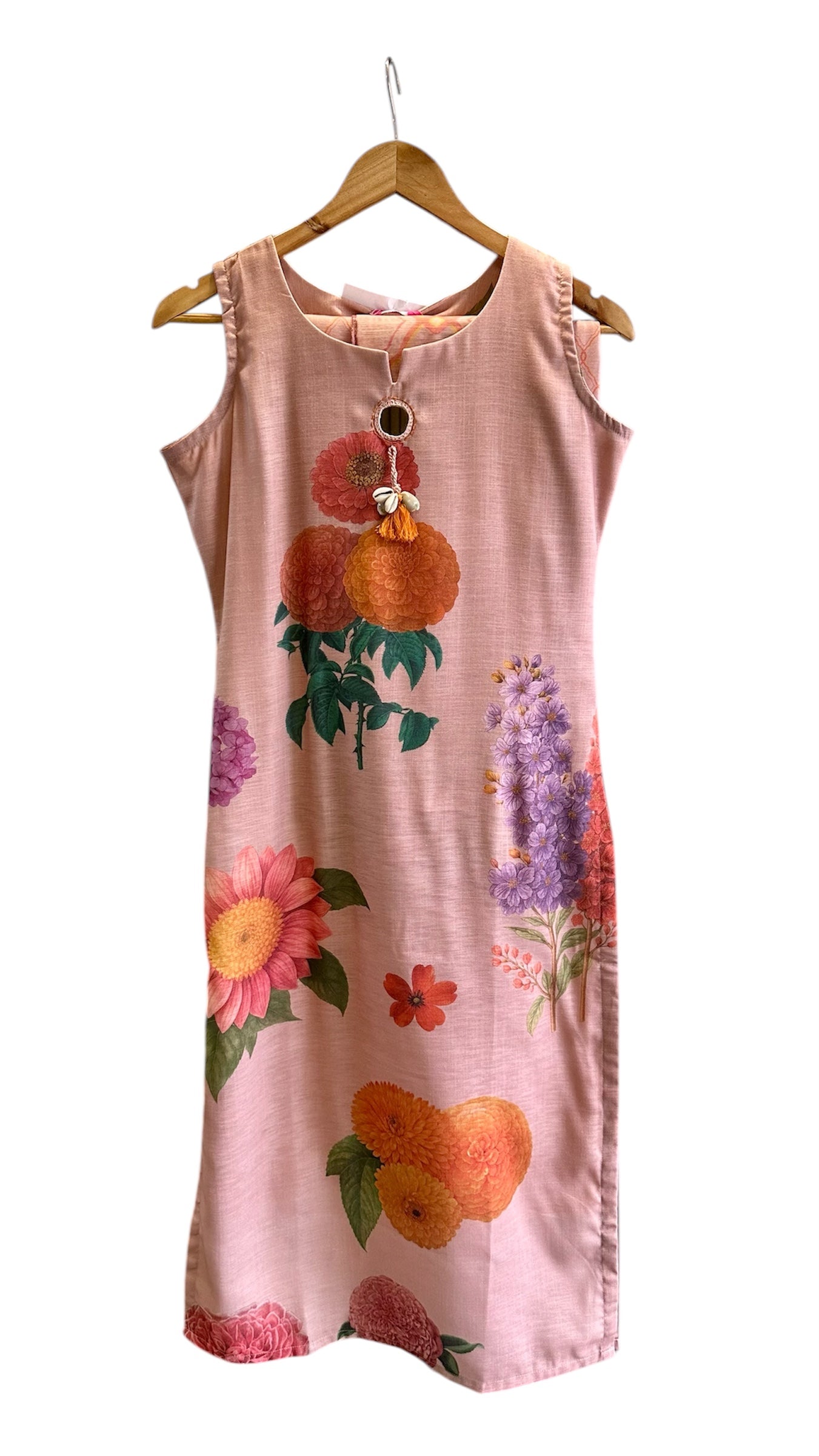 Pure Linen Sleeveless Suit with Digital Print ✨