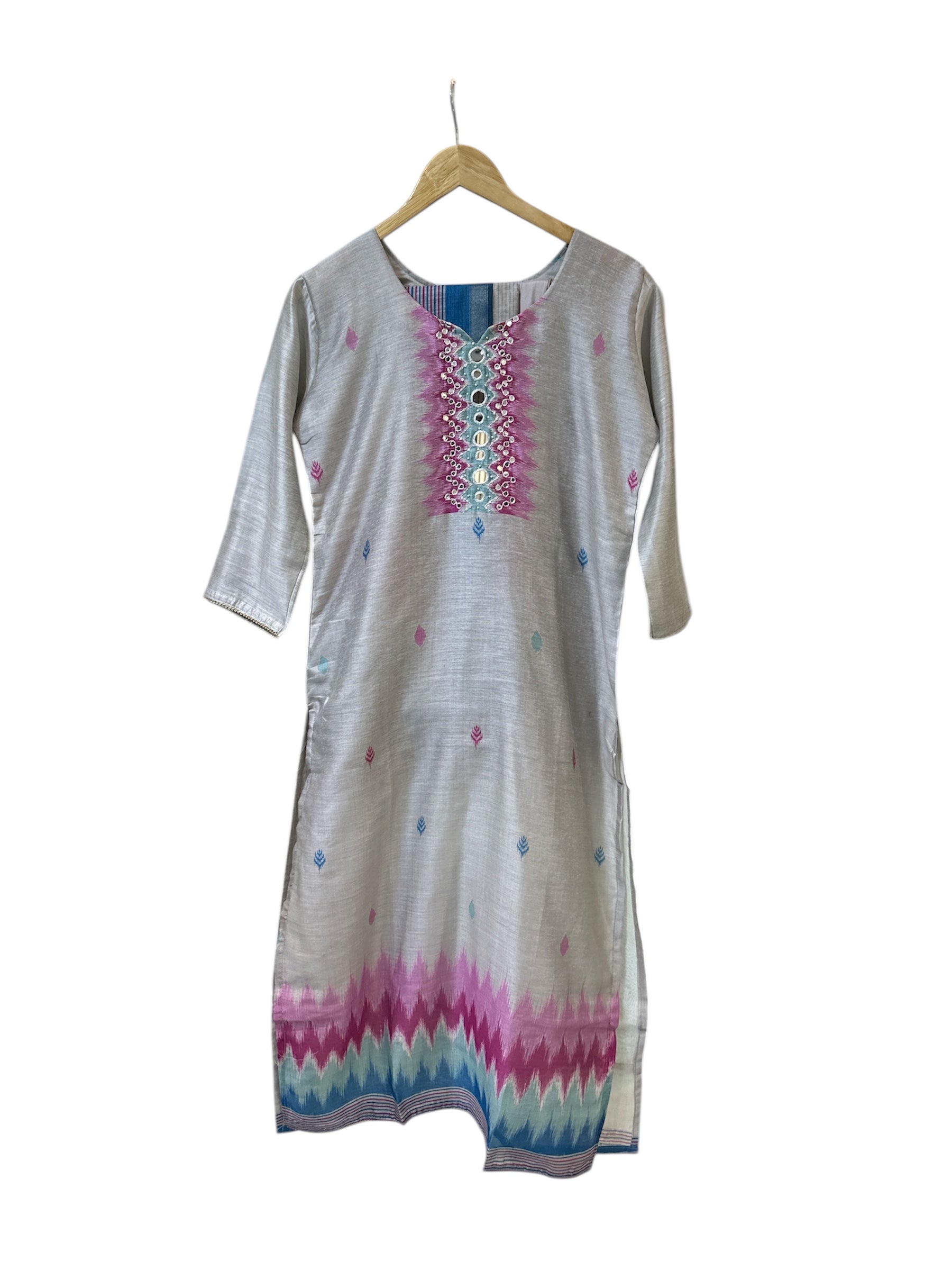 Pure Cotton Suit with Mirror Work & Digital Print ✨