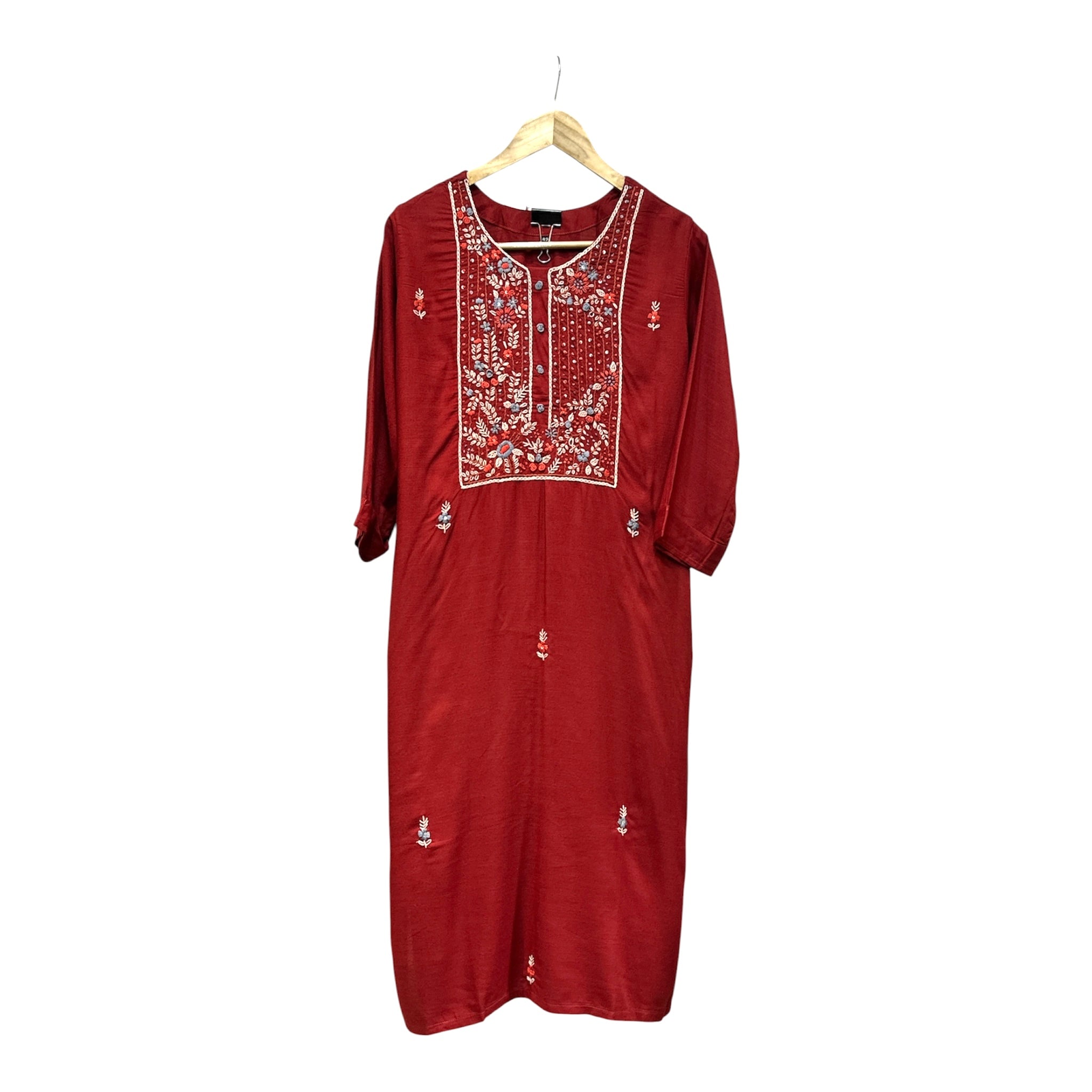 Pure Modal Kolkata Knot Work Single Kurti