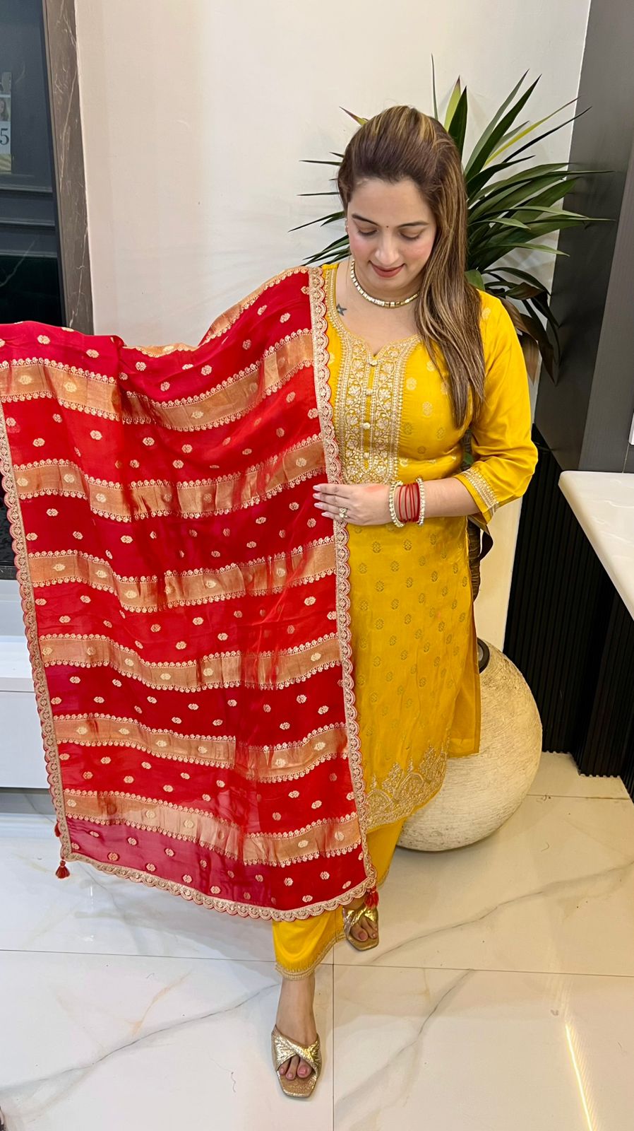 Pure Silk with Banarasi Dupatta