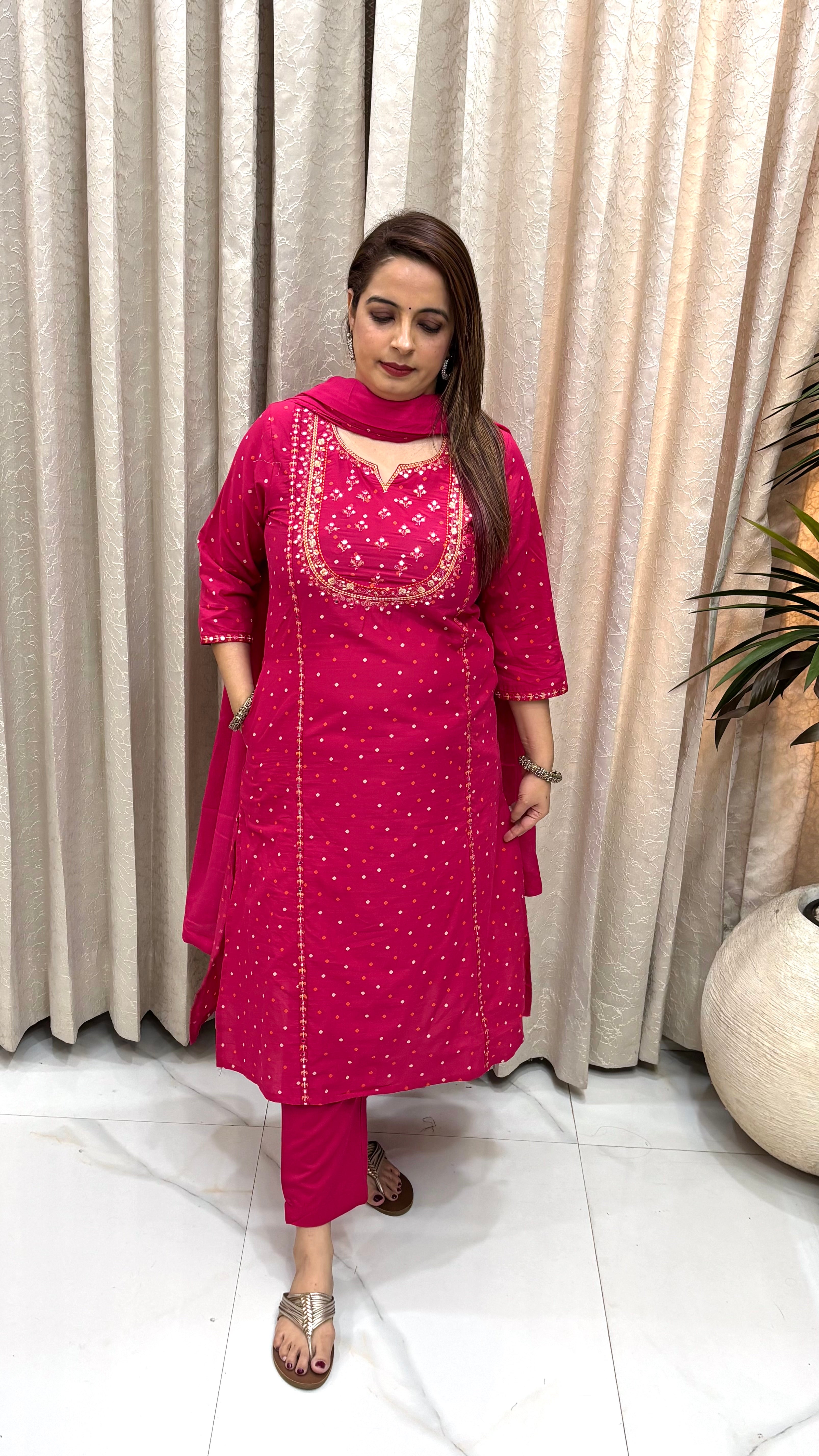 Bandhani Bloom — Pure Cotton Suit