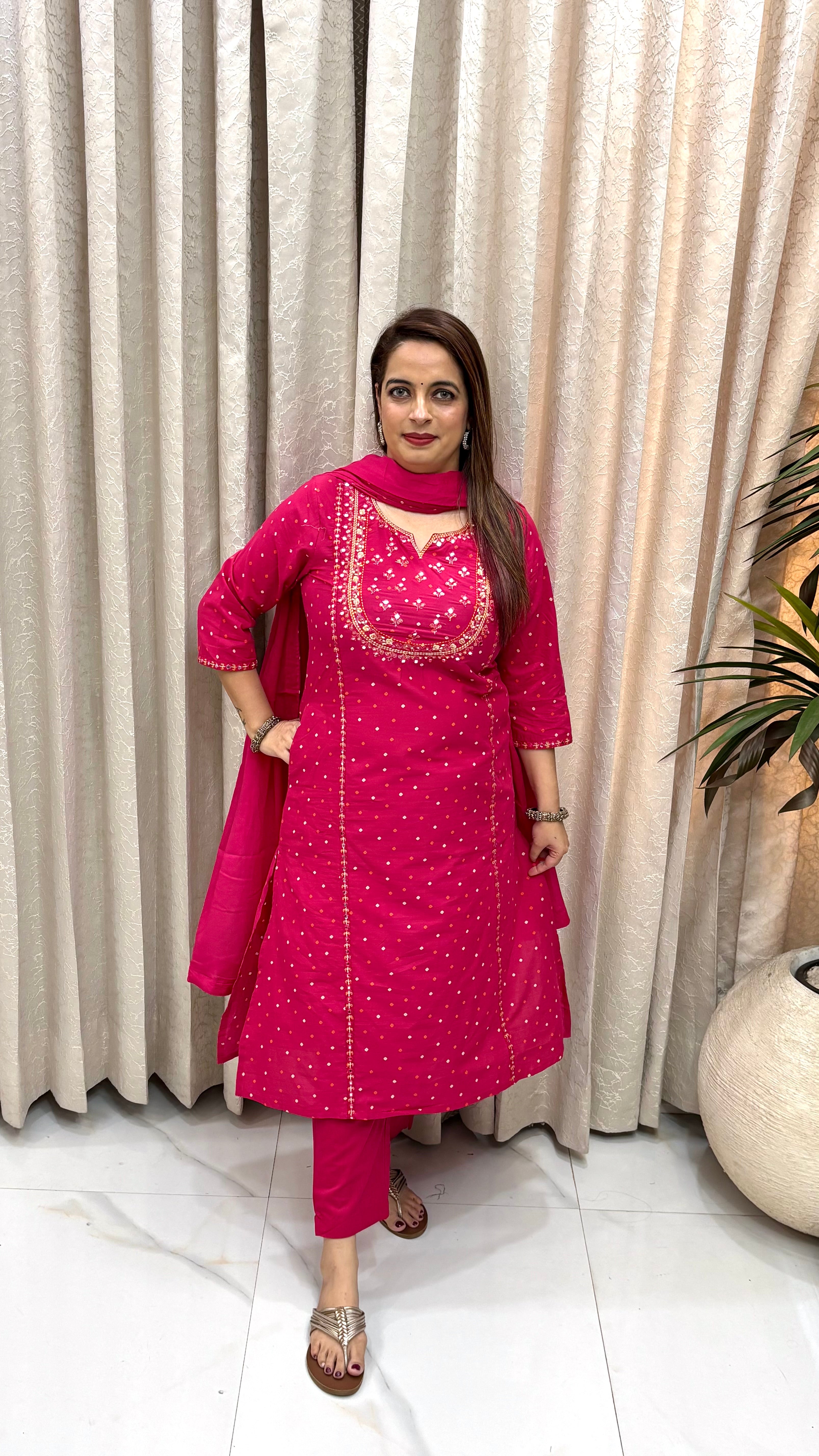Bandhani Bloom — Pure Cotton Suit