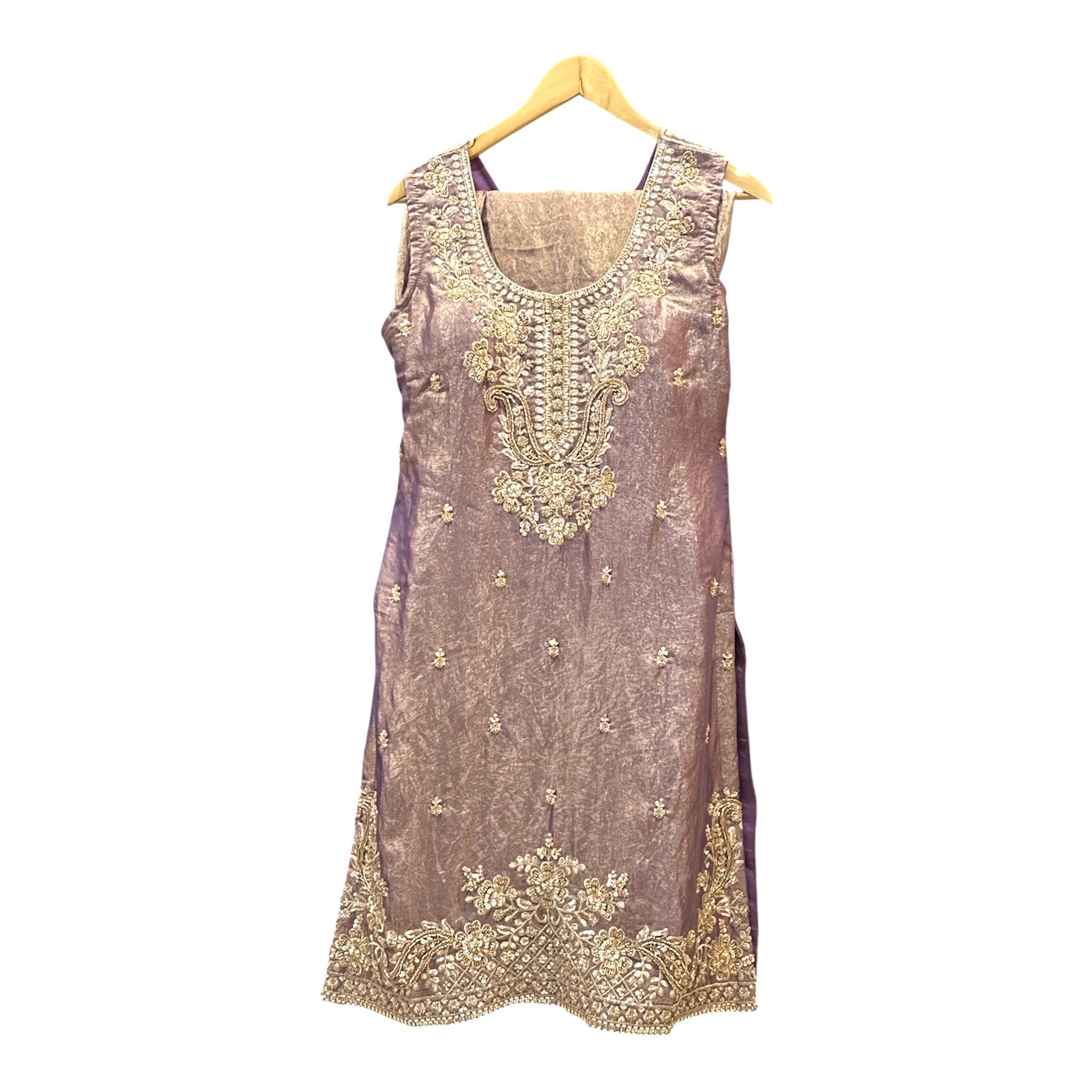 Organza Shimmer Dual Shade Designer Suit