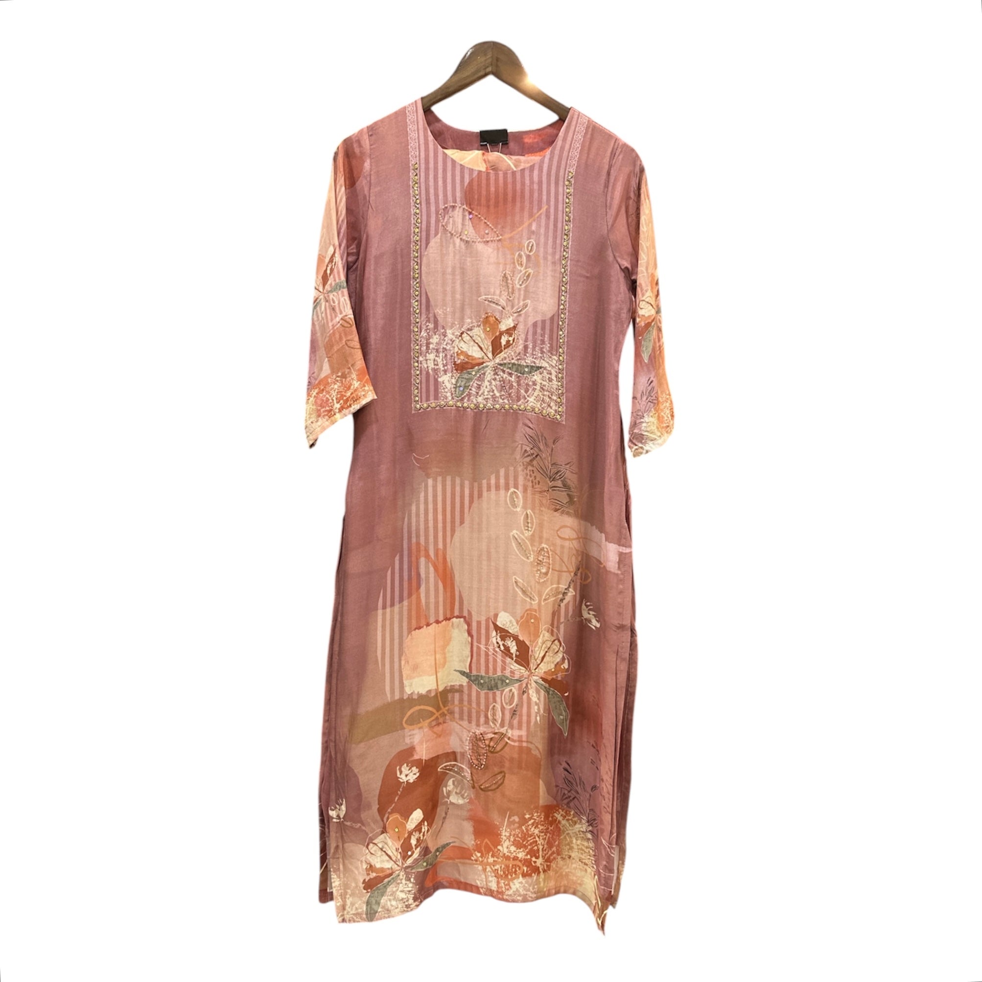 Natural Crepe Digital Print Suit