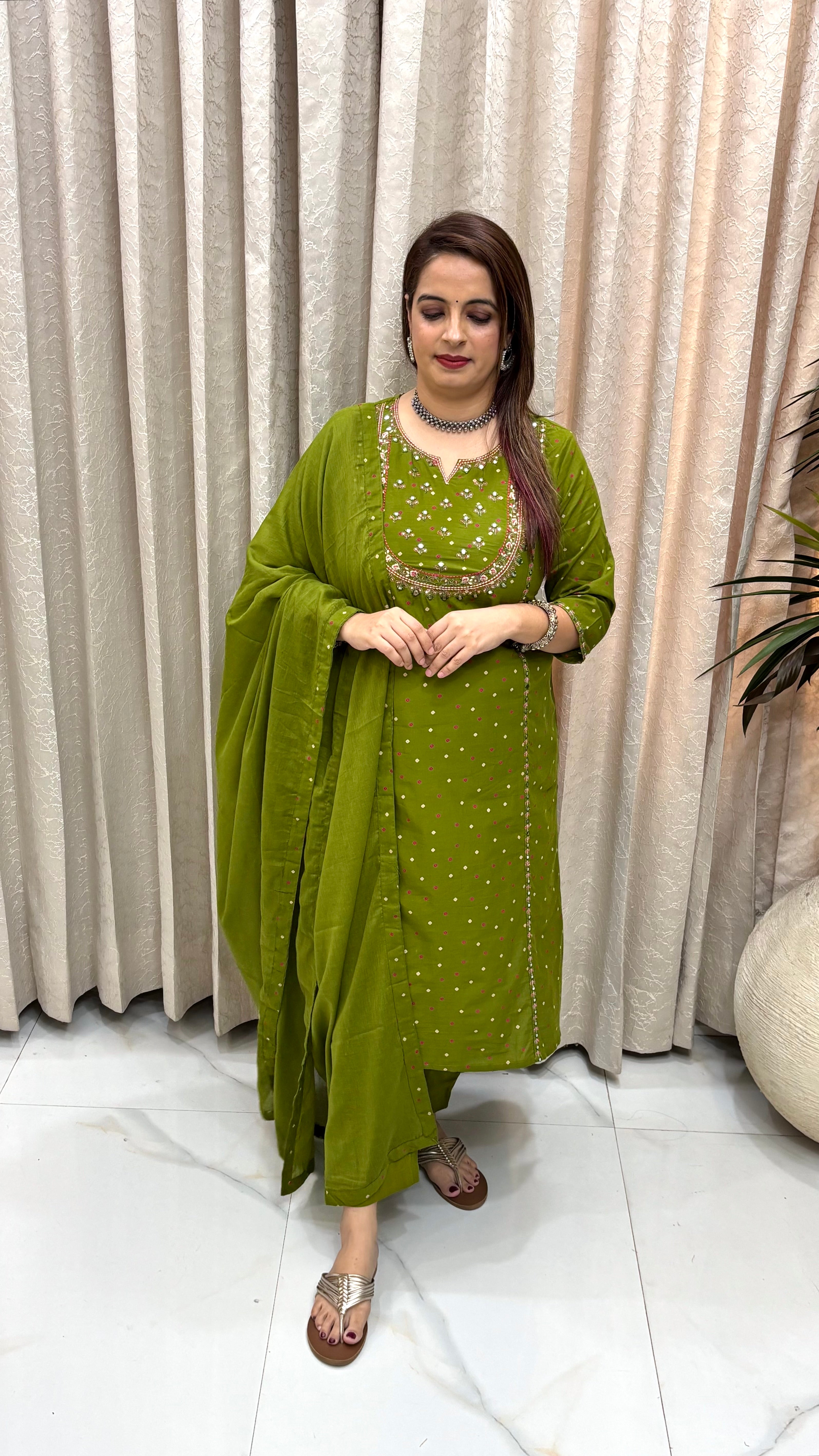 Bandhani Bloom — Pure Cotton Suit