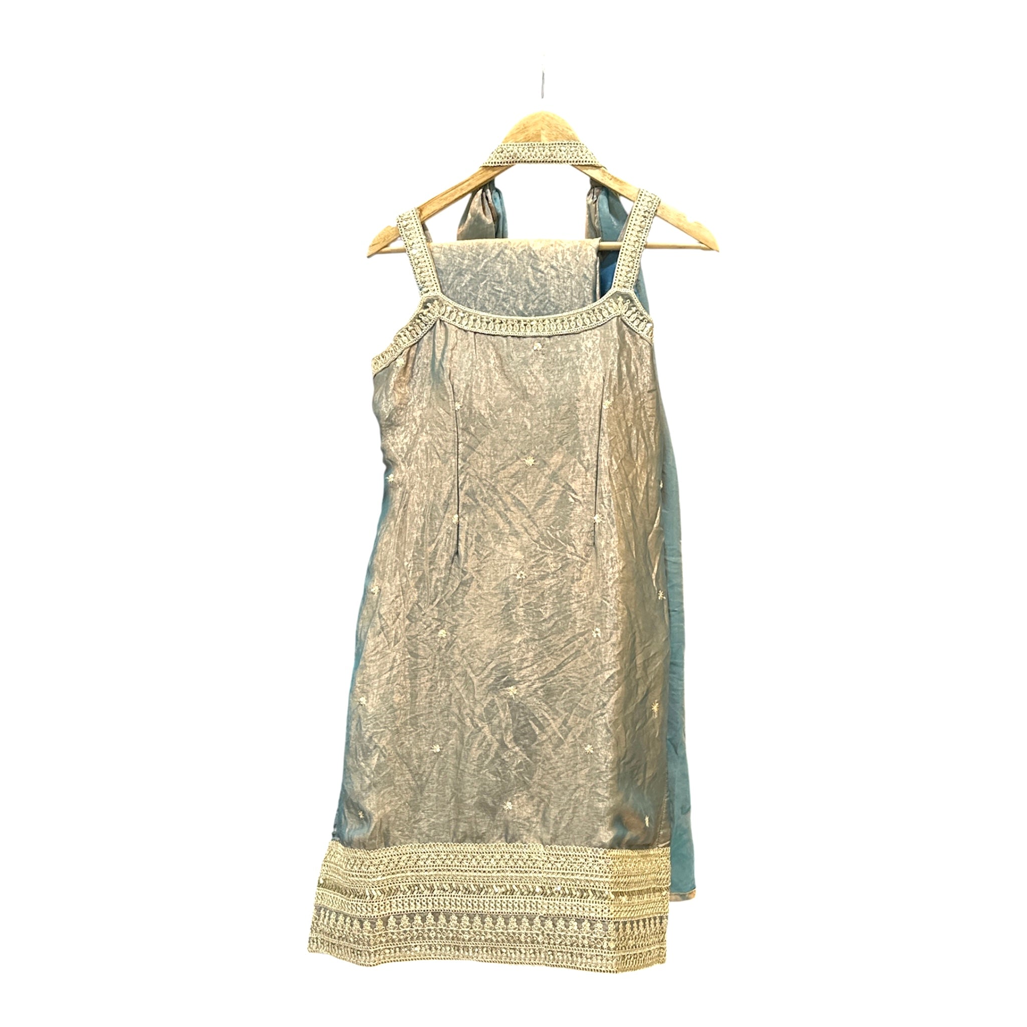 Organza Shimmer Spaghetti Style Designer Suit